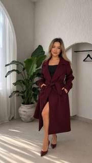 Belted trench coat, 5 colors